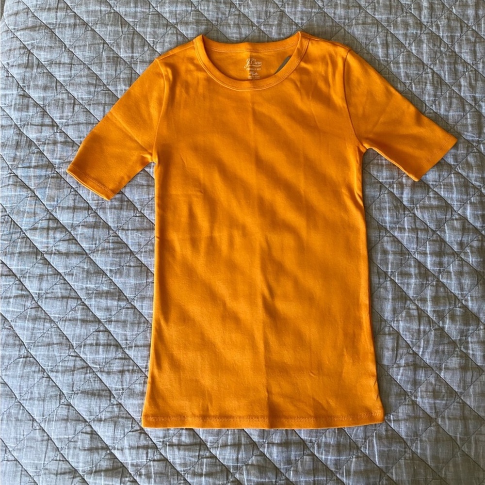 Jcrew perfect tee Short-Sleeve Crewneck Shirt - Orange slice